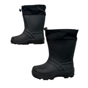 Wonder Nation Unisex Size 9 Black Winter Insulated To  -25 degrees Rubber Boots